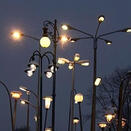 streetlights, lamps, & telephone poles